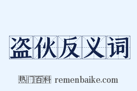盗伙反义词是什么意思的图片
